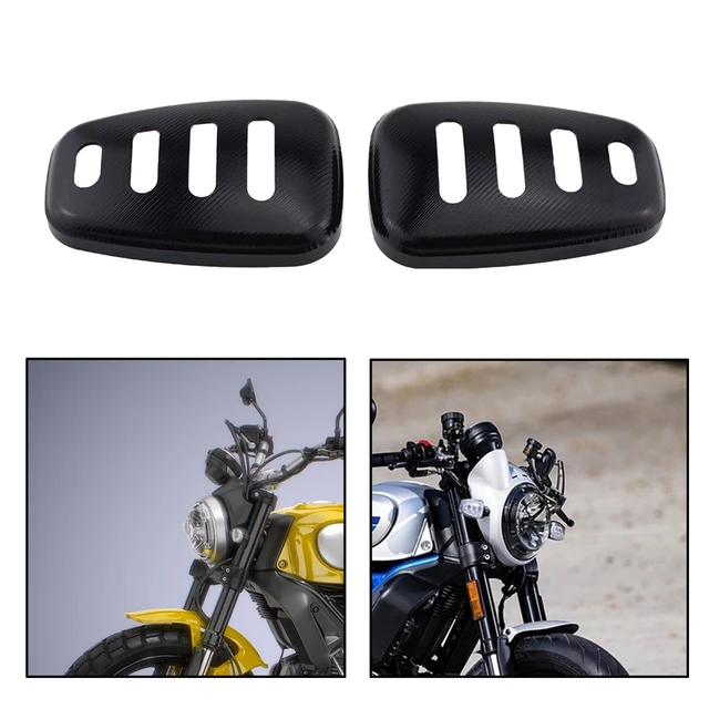 2 pièces couvercle de clignotant en fibre de carbone pour moto