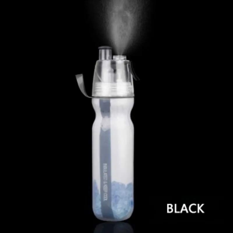 500 мл распыляющая бутылка для воды, Герметичная Бутылка с распылителем туман наружная Спортивная гидрация, бутылка для воды в тумане уникальный дизайн замка