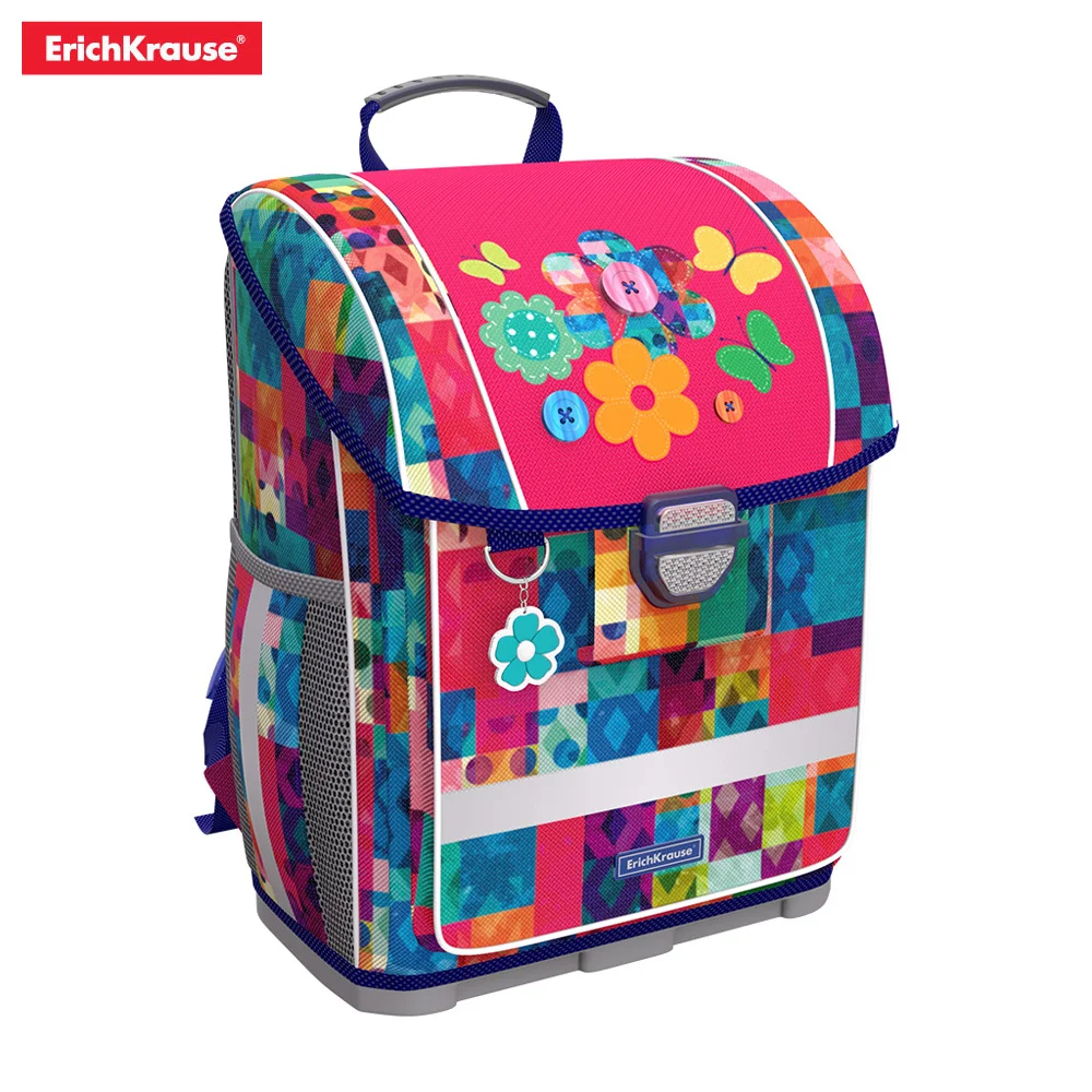 Ученический ранец с пластиковым дном ErichKrause ErgoLine 16L Music Fox Patchwork Sweet Love Wild