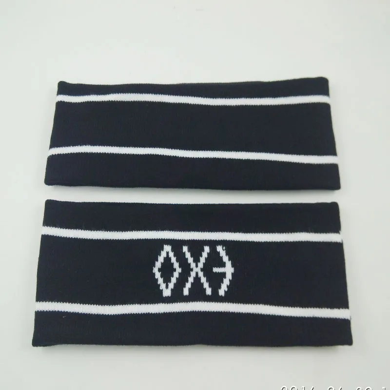 

New Style EXO Symbol Knitted Hair Band Korean-style Cool Black Background Sports Sweat Absorbing Headscarf Harajuku Wind Elastic