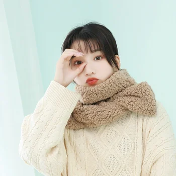 

Pure color lambskin scarf Korean wild thin simple scarf