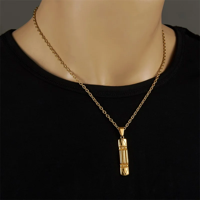 WAWFROK мужское ожерелье из нержавеющей стали/wo мужское серебряное/золотое ожерелье с подвеской для мужчин/wo мужское длинное ожерелье с подвеской