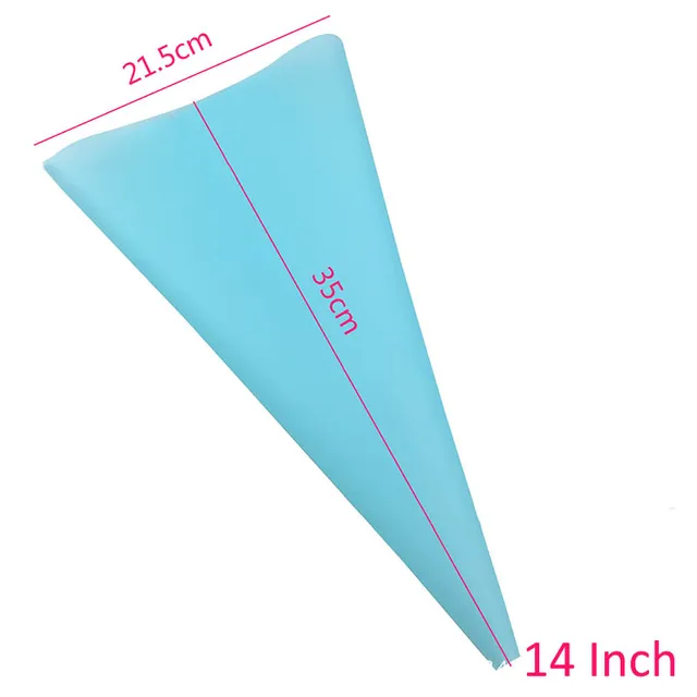 4Pcs/1Pcs Kitchen Gadgets Cream Pastry Bag Baking Accessories DIY Cake Decorating Food Grade EVA/TPU Reusable Piping Bags 1 pc of blue14inch