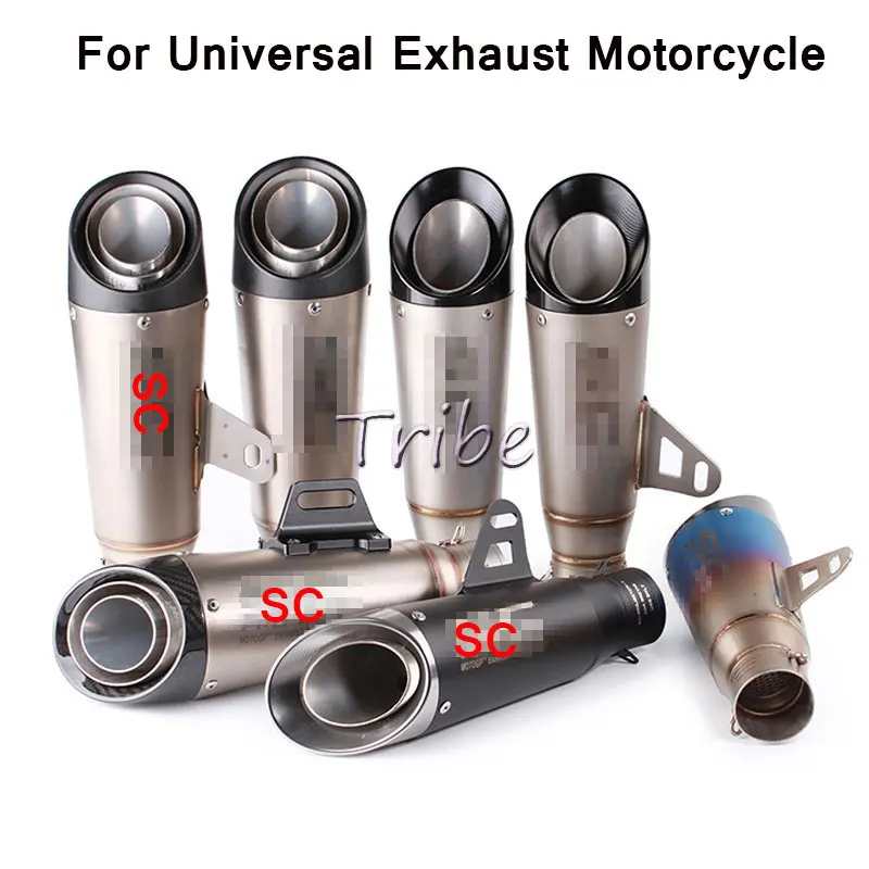 

Universal 51mm 60mm Akrapovic Exhaust Motorcycle Pipe Escape Moto DB Killer Muffler Motocross For suzuki gs 500 z900 g310r ATV