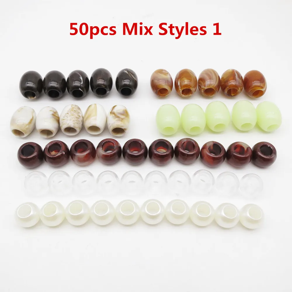 Hair Braid Accessories 50pcs Mix Styles plastic Crochet Hair braid Dreadlock Beads rings tube for kids girls women hair braid accessories ring beads ring beads hair extensions tools