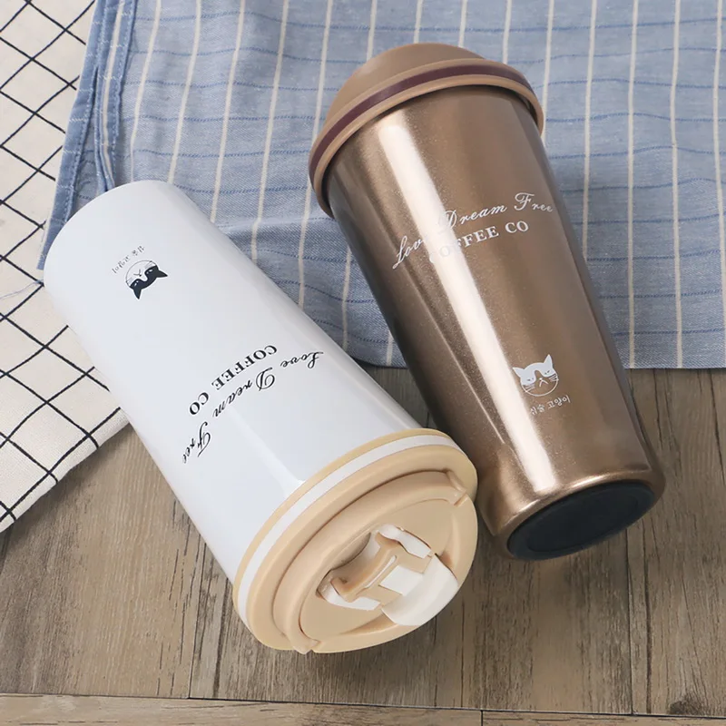 Термос кружка кофе чашка Caneca стакан с крышкой нержавеющая сталь Термокружка уплотнение вакуумная колба Taza термо для автомобиля Изолированная бутылка