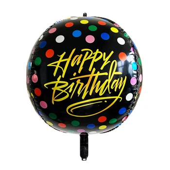 

20pcs 22inch 4D Happy Birthday Foil Balloons Gold global Birthday Party decor Wedding Decor Baby Shower Adult Birthday Supplies