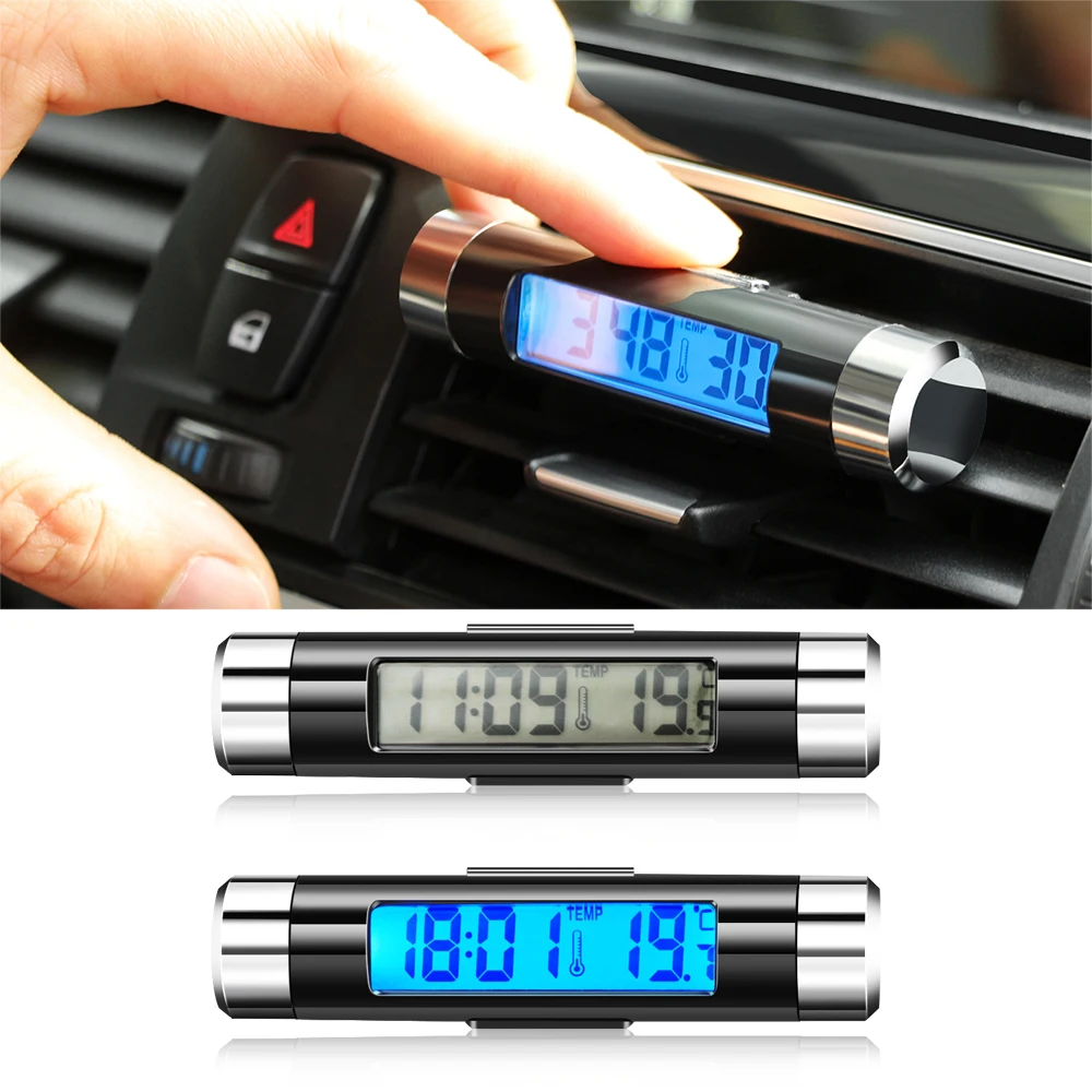 2 в 1 автомобильные цифровые ЖК-часы электронный термометр для JEEP Grand Cherokee Commander