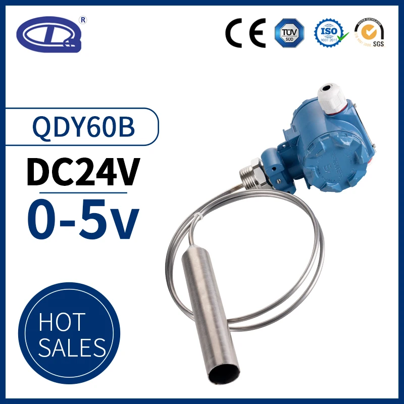 

QDY60B 0-5V Output Level Transmitter Liquid Oil Water Level Sensor Probe Detect Controller Float Switch 1-5m Pump