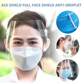 

Protective Face Mask Full Face Protective Face Screen Anti-fog Adjustable Drip-proof Dust-proof Full-face Personal Protection