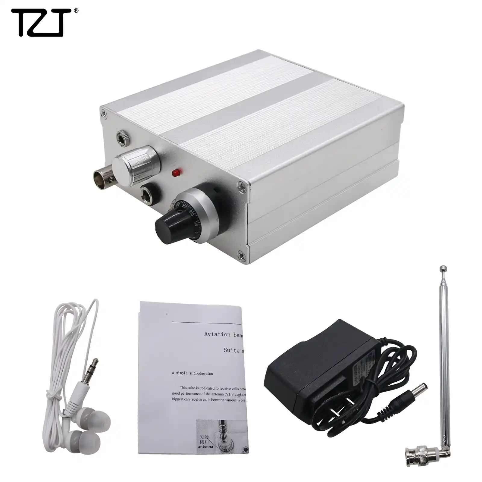 Tzt 118 136mhz Am エアバンドラジオ受信機 アンテナヘッドホン充電器のマニュアル Dac Aliexpress