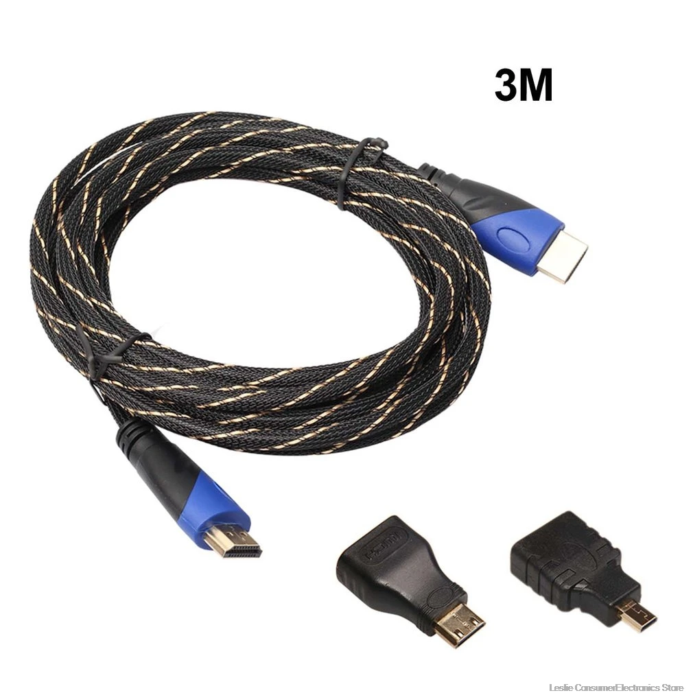 0,5 м-10 м алюминиевый кабель для Mini V1.4 HD 3D HDTV адаптер Набор дропшиппинг Горячий