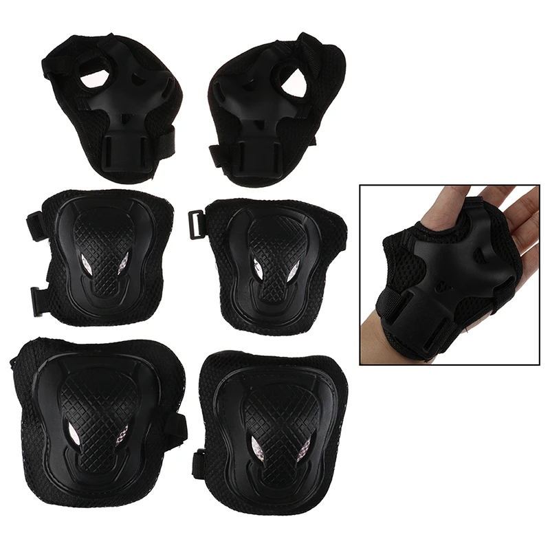 6Pcs/ Set Adult Knee/Elbow Pads protective gears for skateboard Bicycle Ice Inline Roller Skate Protector Kids Scooter