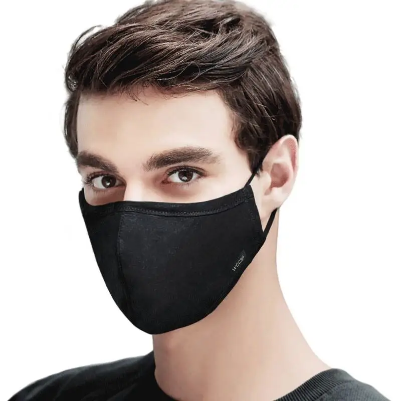 Kpop Cotton Black Mask mouth face Mask Anti PM2.5 dust Mouth Mask with 6pcs Activated Carbon Filter korean Mask Fabric Face Mask 4