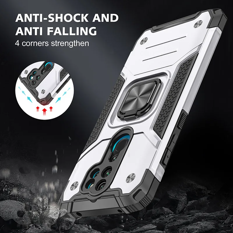for Xiaomi Redmi Note 8 Pro Case Cover Armor Impact Shockproof Metal Holder Magnet Phone Case for on Xiaomi Redmi Note 8 Pro iphone pouch