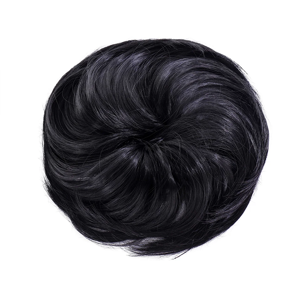 DIFEI синтетический парик Резиновая лента curley hairbun пончик грязный шиньон для женщин 10 цветов наращивание волос булочка