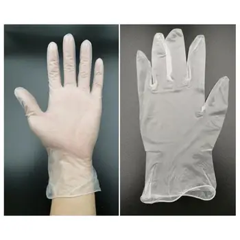 

100 Pcs Protective disposable gloves Free Food Grade PVC Gloves Latex Free Transparent for baby family Prevent bacteria safe