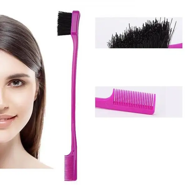 Edge Control Brush Double Sided Comb Hair Gel Smooth Natural Look Choose Double Ended Comb Hair Styling Combs