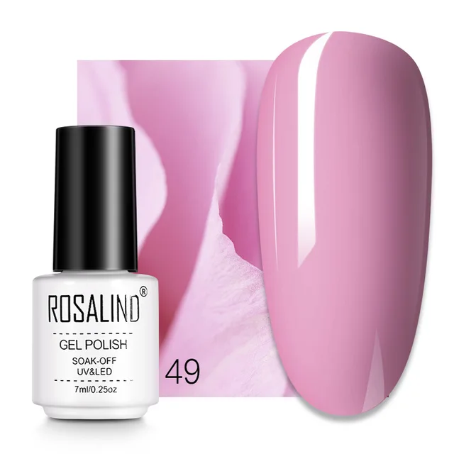 ROSALIND 7ML Nail Gel Polish Hybrid Varnishes All For Manicure Nails Art Base Top Coat UV Lamp Vernis Semi Permanent Varnishes RC49