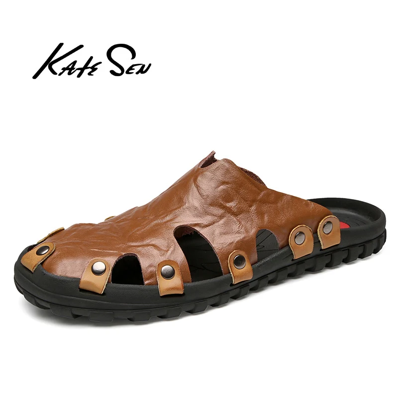 KATESEN/Новое поступление фирменные шлепанцы высокого качества ручной работы