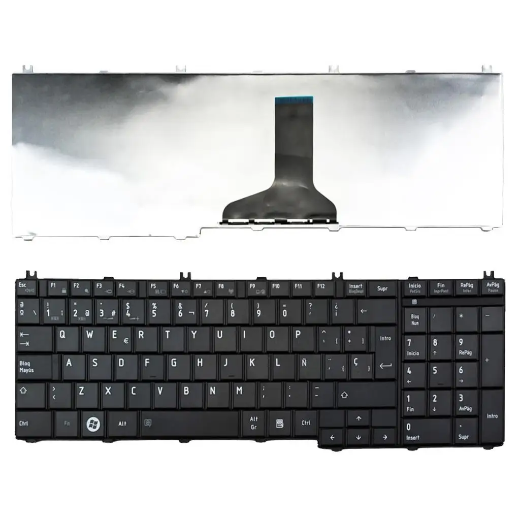 Испанский раскладка для замены портативных ПК Клавиатура для ноутбука Toshiba Satellite C650 C655 C655D C660 C665 C670 L650 L655 L670 L675 L750 L755
