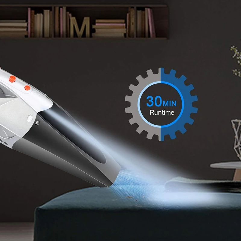 

Handheld Vacuum Cordless, Hand Held Vacuum Cordless Rechargeable with Nightlight Function, Wet Dry Hand Vac with Powerful Suctio