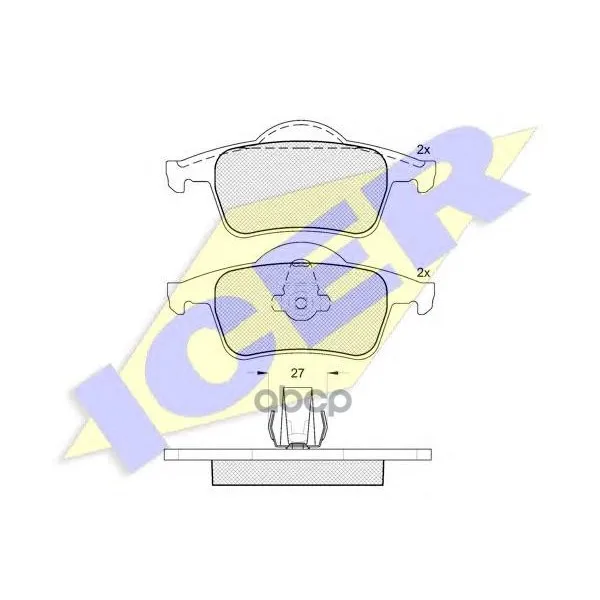 181298_колодки Дисковые Задние! Volvo S80 98/S60/V70 00/C70 97-00/Xc70 2.5d5 02 Icer 181298 Icer арт. 181298
