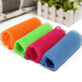 

New Fashion Bath Brush/massage Cleaning Luva Bath New Fashion Exfoliating Loofah Back Strap Bath soft washing bath towel