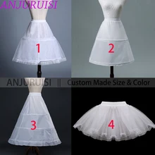 ANJURUISI/Коллекция года, Детская короткая юбка, платье с цветочным узором для девочек кринолин для свадьбы, для маленьких девочек/детей/детский подъюбник