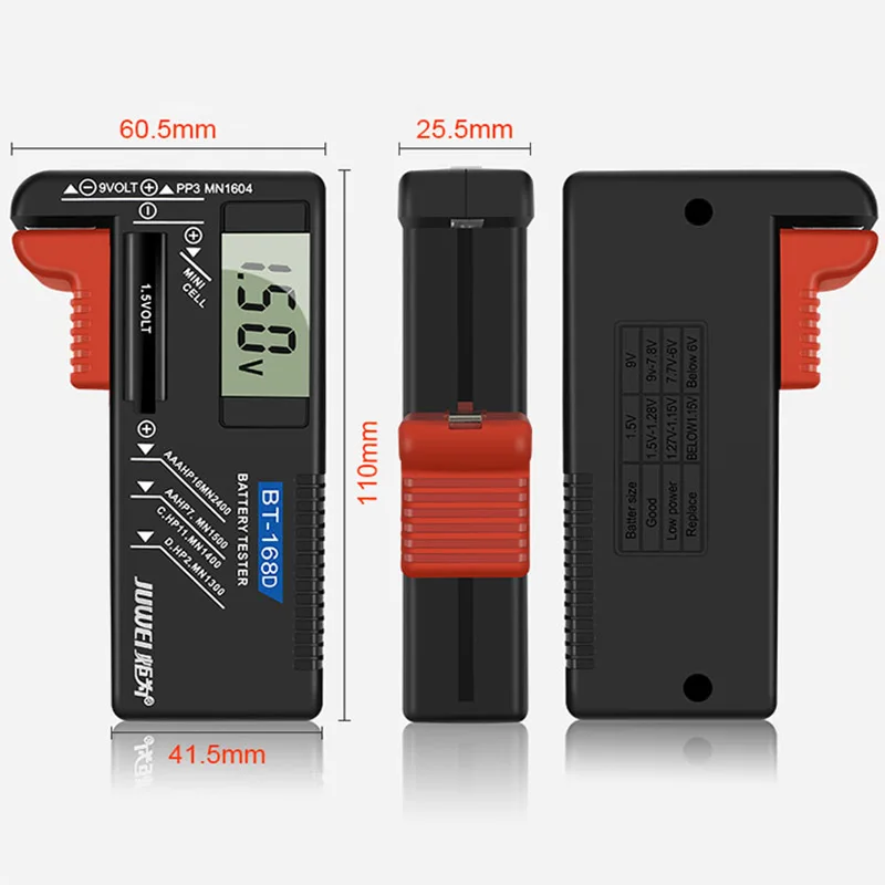 Hridz BT-168 Pro Digital Battery Tester Battery Capacitance Diagnostic Tool Hot Universal Tester