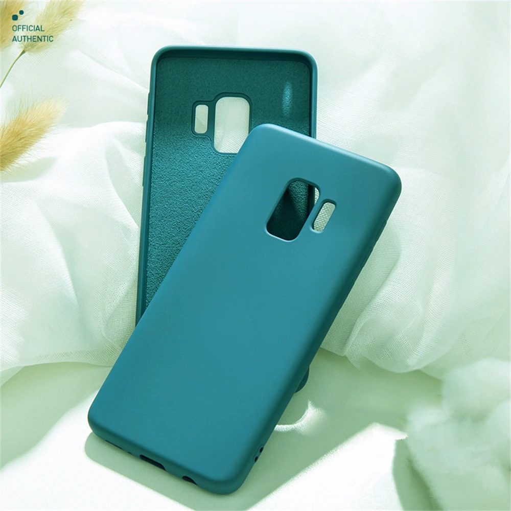 Dark Green Мягкий силиконовый чехол для samsung Galaxy A10 A20 A30 A40 A50 A70 M10 M20 M30 A6 Note 8 9 10 Pro S7 S8 S9 S10 плюс S10E крышка - Цвет: Dark Green