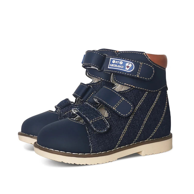 Ortoluckland Children Sandals Girls Summer Orthopedic Shoes For Kid Boy Denim Tiptoe Varus Clubfoot Footwear Size22 To 32