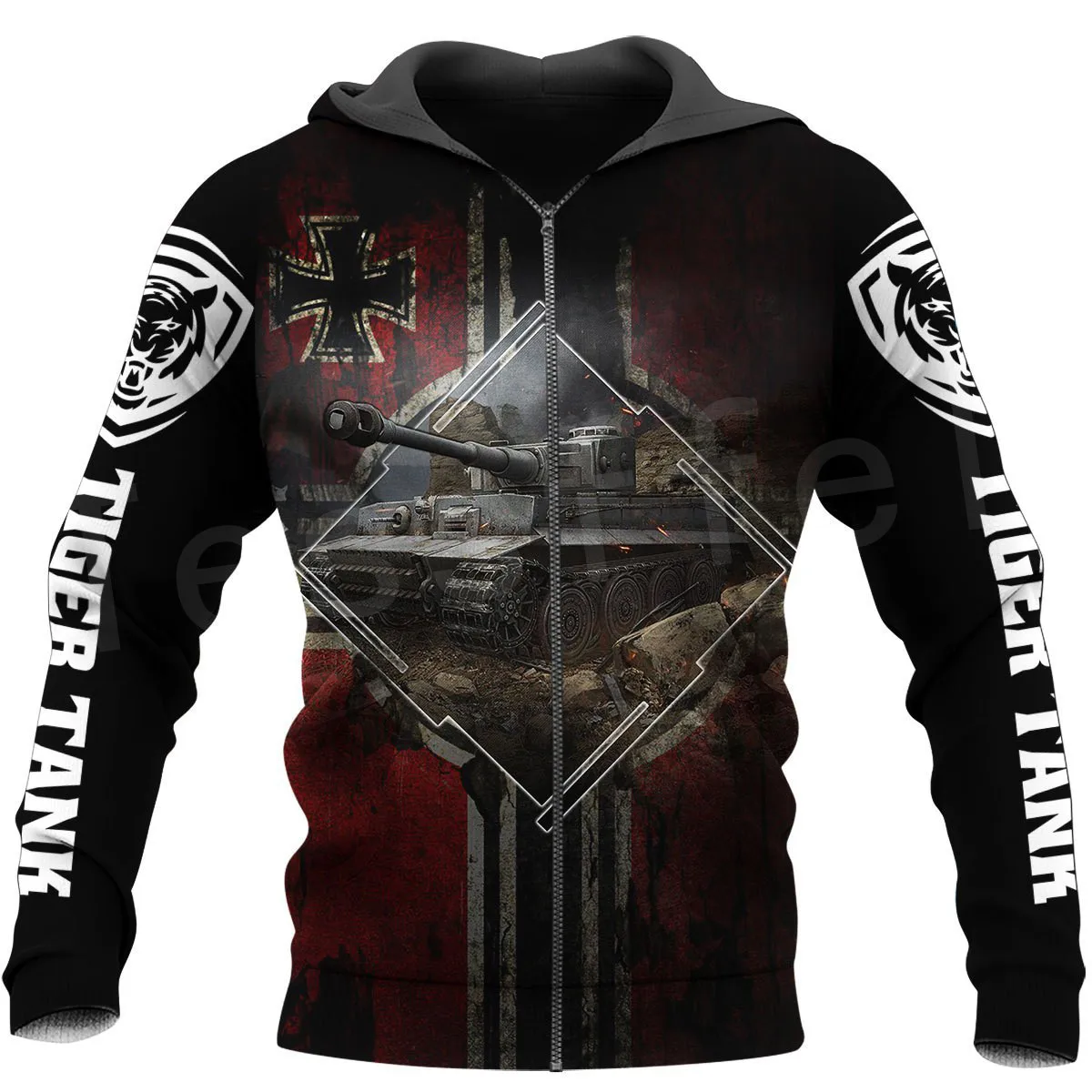 Tessffel Hot Games World of Tanks Tiger Tanks Funny NewFashion Tracksuit 3DPrint Zipper/Hoodies/Sweatshirts/Jacket/Men/Women A-8