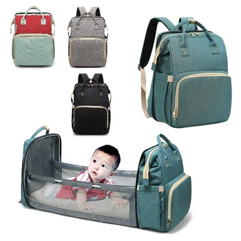 

Multifunctional Large Capacity Infant Diaper Bags Backpack Foldable Baby Cot Bag Stroller Bag Waterproof Mommy Backpack Bag
