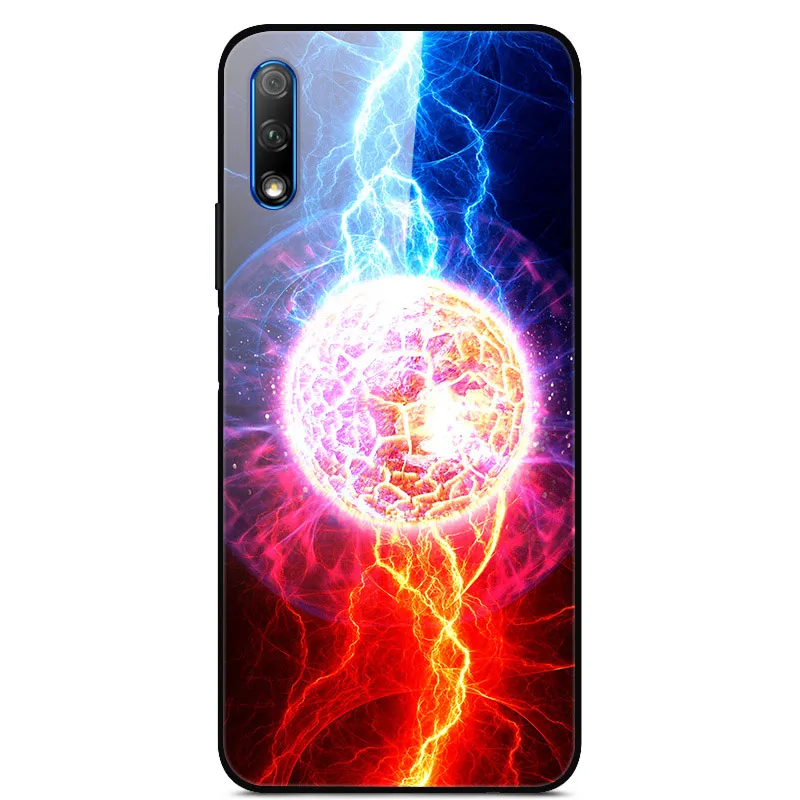 Роскошный чехол для huawei Honor 9X, чехол из закаленного стекла, силиконовый чехол для телефона huawei Honor 9X X9 9 X, чехол s для Honor 9X - Цвет: 52