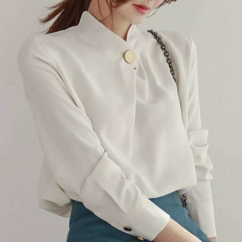 Блузка женская с длинным рукавом рубашки женские топы и блузки модные 2021