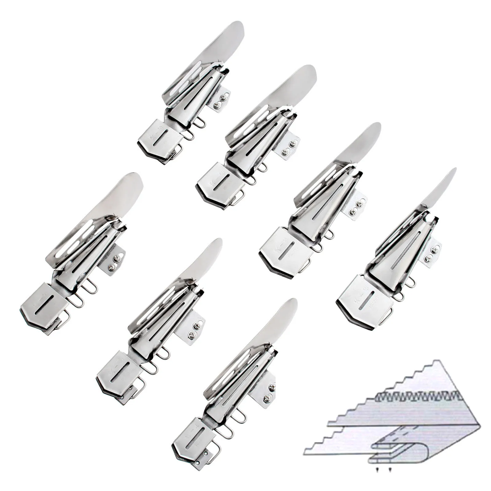 

1Pc DY104 Sewing Machine Doublefold Type B Binder Foot 4-Fold Clean Finish Top Right Angle Sewing Machine Accessory