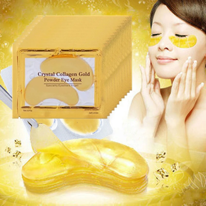 10Pcs= 5 Pairs  Collagen Gold Eye Mask Eye Patch Face Mask Eye Patches for the Eyes Crystal Masks Anti Dark Circle Eyelid Patch