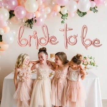 

Rose Gold Bride To Be Letter Foil Balloon Helium Balloon For Wedding Bridal Hen Party Decoration Air Balloon Home Decor Globos