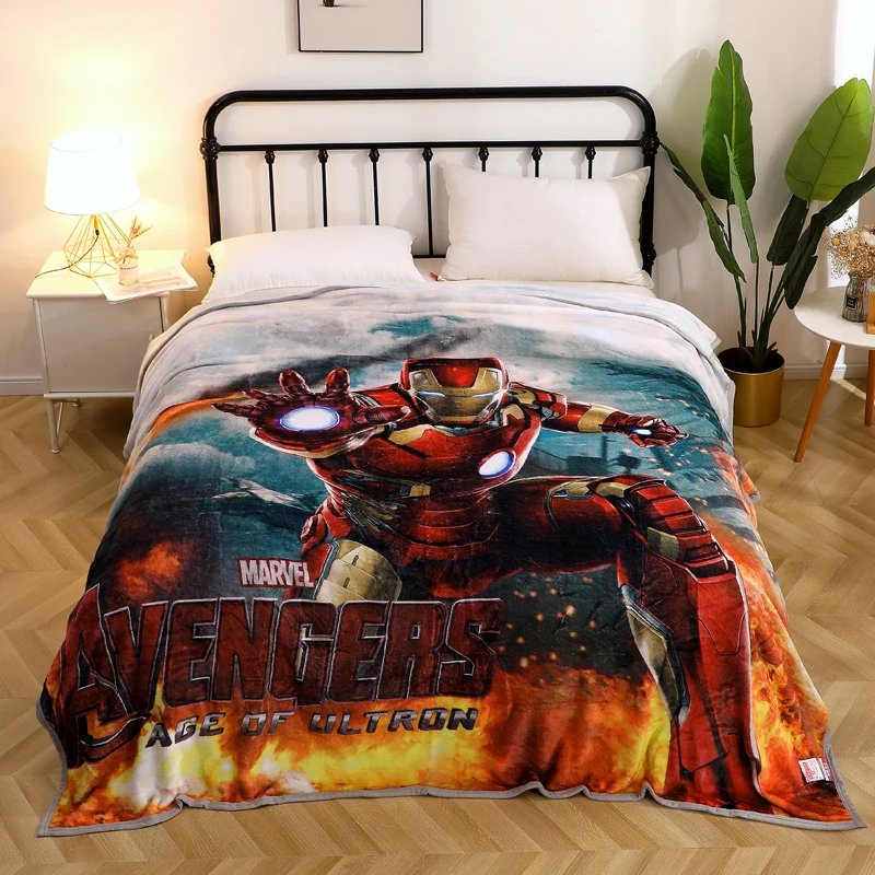 Новое толстое одеяло Disney Iron Man накидка на кровать диван утреннее покрывало для