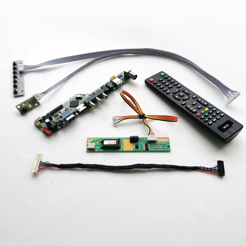 Для B131EW01 V0 V1 HDMI VGA USB AV RF T. V56 привод карты плата LVDS 1CCFL 30Pin ЖК-панель монитор клавиатура+ пульт+ инвертор DIY kit