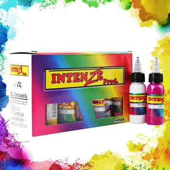 

14 PCS Professinal Tattoo Ink Pigment Set Body Arts 30ml black Tattoo Inks DIY Makesup Paints Natural For Tattoo