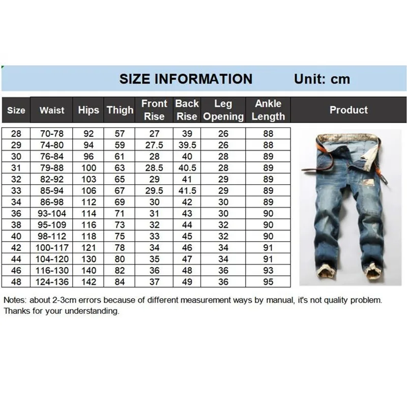 Black Jeans Men Denim Blue Jean 