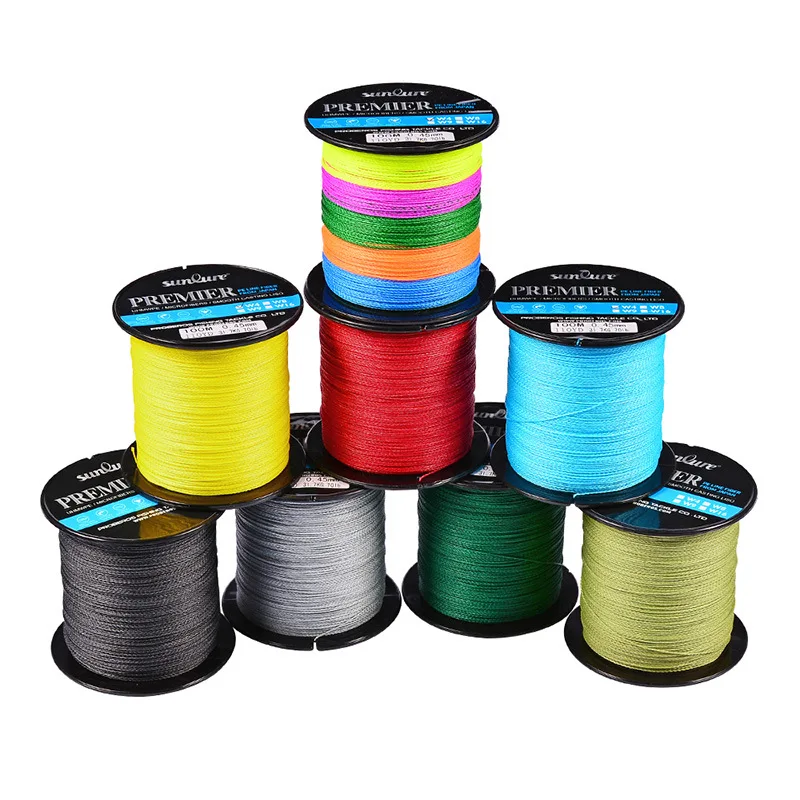 1pc Premier 100M Multifilament PE Braided Fishing Line, 4 Stand, 6LB, 10LB, 20LB, 30LB, 40LB, 50LB, 60LB, 80LB, 100LB, Tackle, fishing line,fishing tackle