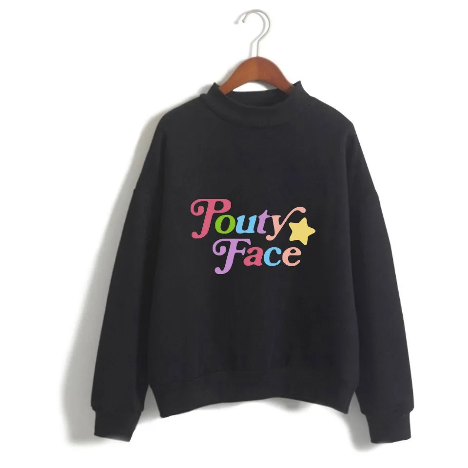 2021 The Hype House Addison Rae Merch Hoodies Turtleneck Sweatshirts Men/Women Print Pouty Face hoodies Adults/Children Clothes | Женская