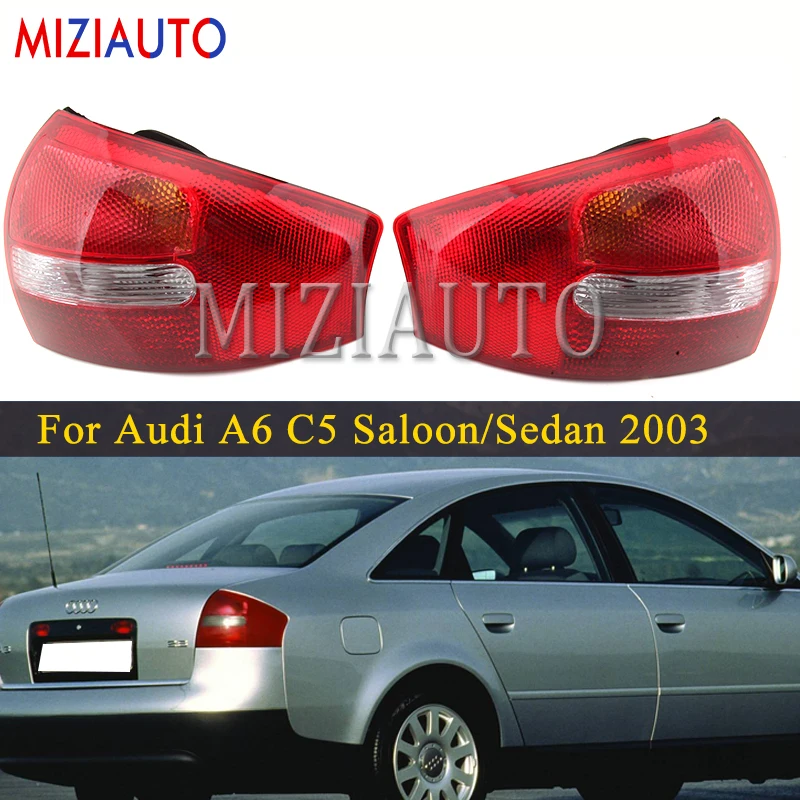

MIZIAUTO Rear tail lights For Audi A6 C5 Saloon/Sedan 2003 Housing NO Bulbs Stop Lamp headlights Brake Light Car Products