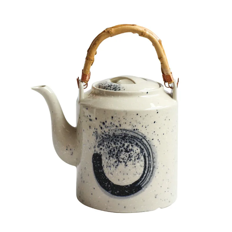 

Chinese Style Large Capacity Retro Japanese Style Teapot Household Ceramic Bridge Pot Restaurant Chinese Style Large Teapot