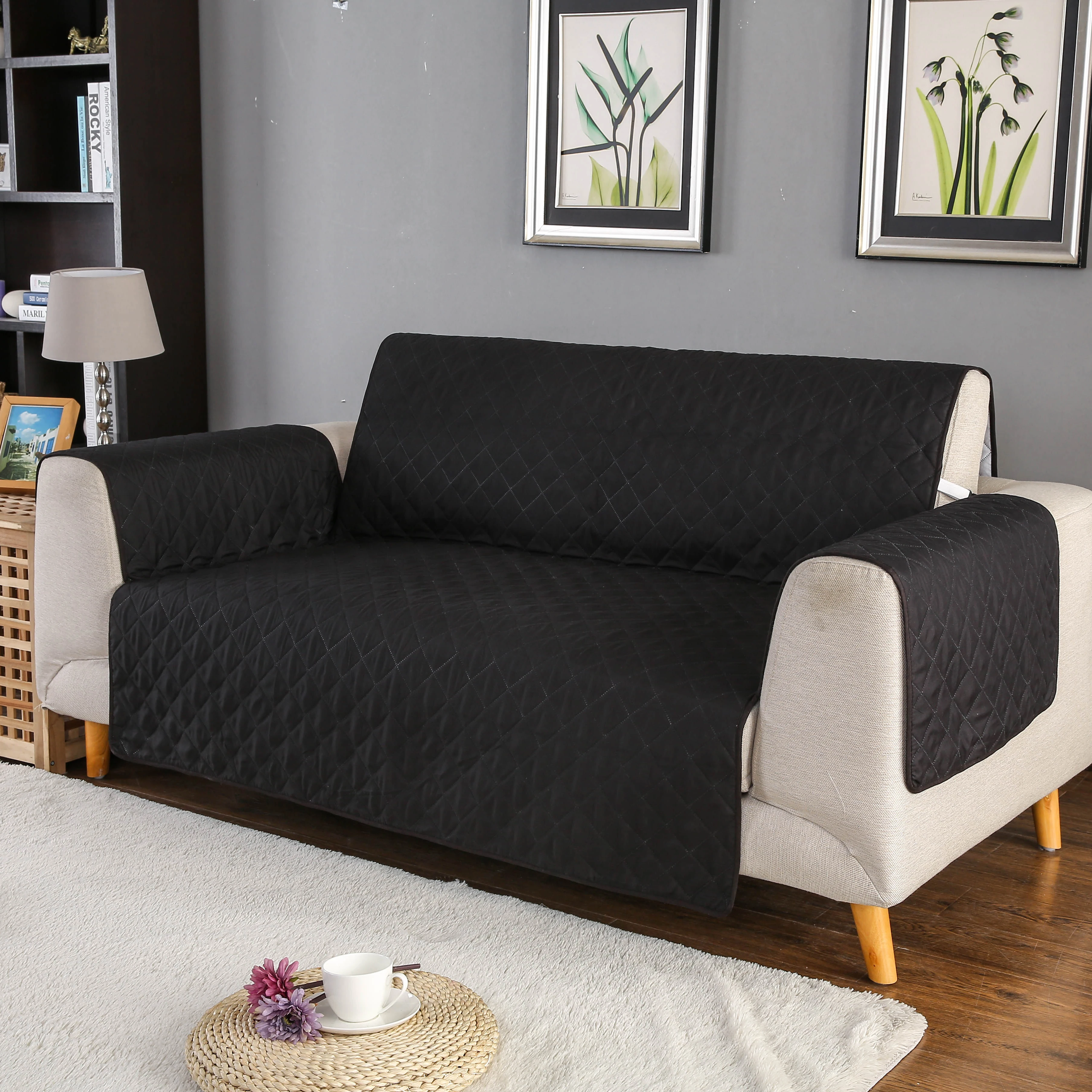 Comprar Sofá Sofá Cubierta Silla Tiro Mascota Perro Niños Estera Muebles Protector Reversible Lavable Desmontable Reposabrazos Fundas 1 2 3 Asiento