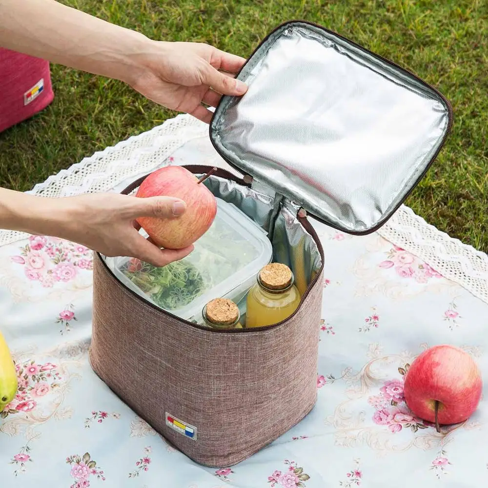 Портативный ланч-сумка новая Термальность изолированная сумка для обедов Tote для Для женщин детская Для мужчин цветной чехол школьная Еда хранения сумки для пикника