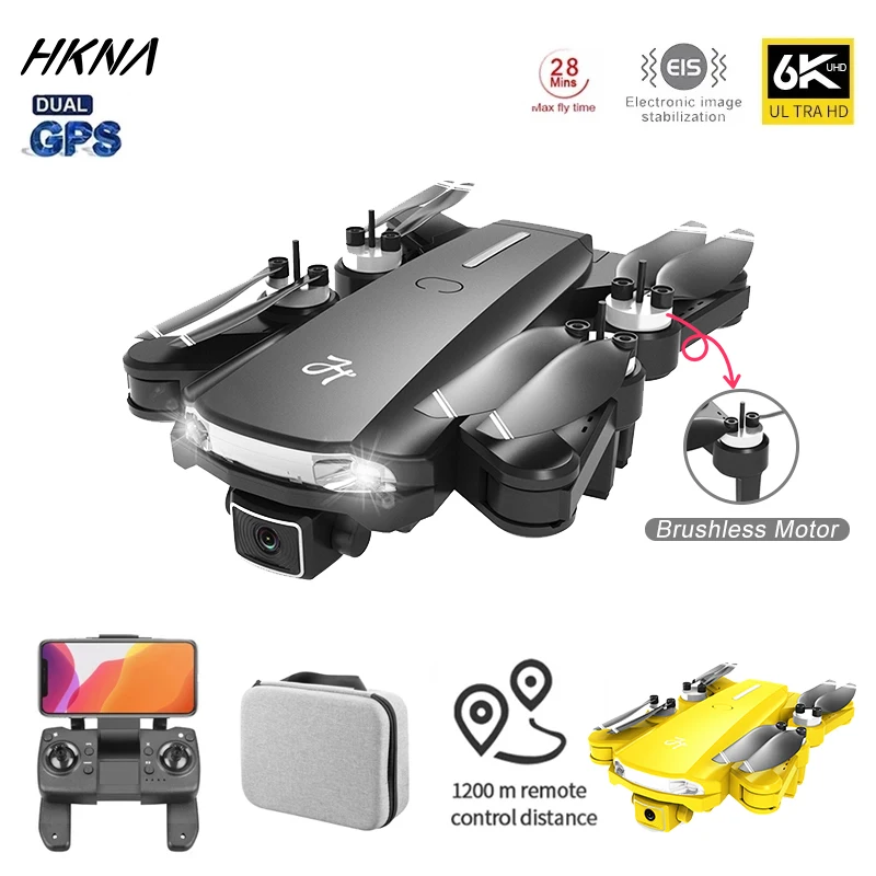 HKNA-Dron con GPS LS25Pro, 4k, 6k, profesional, cámara Dual de HD, fotografía aérea sin escobillas, Wifi, RC, Quadcopter plegable, 1,2 KM de distancia